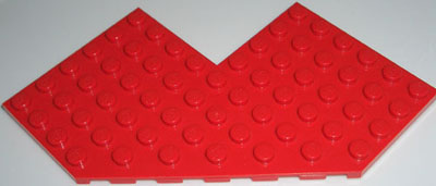 Lego 10 x keilstein alas derecha rojo red wedge 4x2 triple right 43711