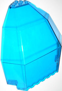 1 x LEGO® 2409 Paneele Space-Dome transparent 10x10x12 blau. 
