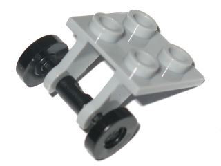LIGHT B GREY x2 LEGO Plate TW24 2415c05 Modified 2 x 2 Thin w// Single Wheel