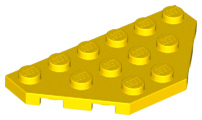 Lego 2419Black Wedge Plate 3x6 Cut Corners 10 pieces 