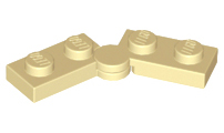 Yellow Lego Plate Folding Hinge Hinge 2429/2430 1 x 2
