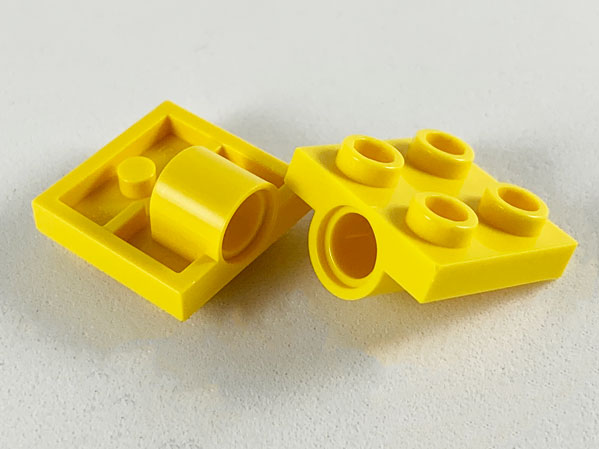 Lego ® Lot x10 Plaques Essieu 2X2 Plate Modified w Hole DK Stone Grey 2444 NEW 