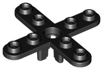 2 Artikel Pro Bestellung LEGO 2479-2 Neu Schwarz Vier Klinge Propeller Rotor 