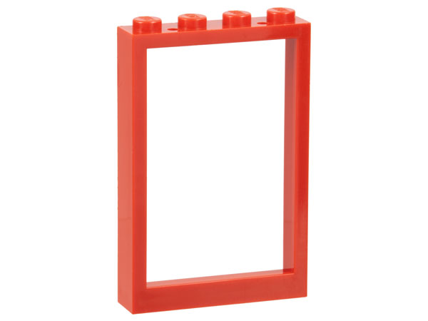 Solid Studs Lego Window 1x4x5 White Frame & Clear Glass x1 2493a & 2494 
