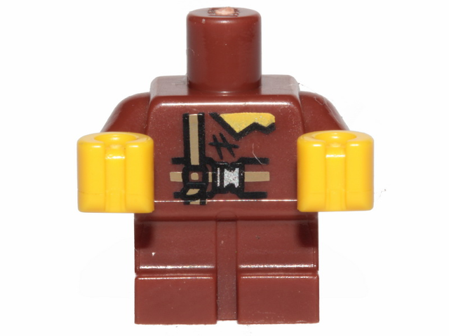 Figure Torso assemby Red with Red/Yellow arms x 2 HM19 Lego HOMEMAKER 
