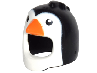 Headgear Mask Penguin / / Turkey with White Face, Eyes and Orange Beak Pattern : Part 25971pb01 | BrickLink