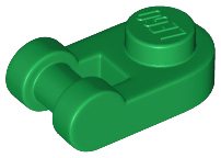 Modified 1 x 1 Rounded with Bar Handle Green 10 NEW LEGO Plate