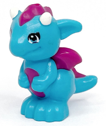 Bricklink Part pb01 Lego Dragon Elves Baby With Magenta Stomach Spines And Wings And White Horns Pattern Miku Animal Air Bricklink Reference Catalog