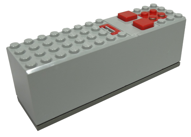 Lego 1 Stück 2846 2847 Batteriekasten 9 V grau rot 