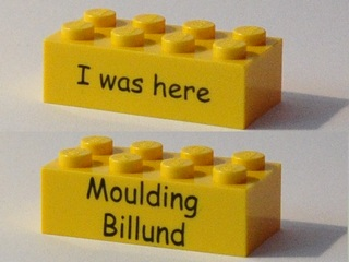Tilintetgøre Regnskab fokus BrickLink - Part 3001pb110 : LEGO Brick 2 x 4 with Black 'I was here' Front  and 'Moulding Billund' Back - Kornmarken Factory Tour Pattern [Brick,  Promotional] - BrickLink Reference Catalog