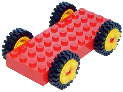 1 NEW Genuine LEGO 4x10 Vehicle Base w 4 Pins Black #30076 