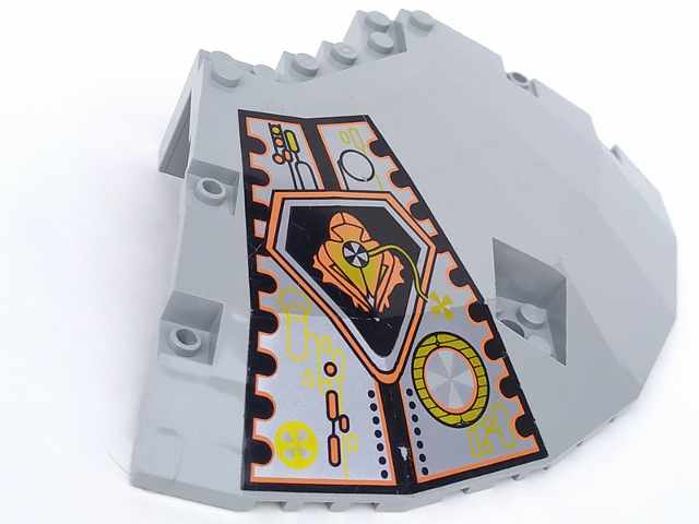 LEGO Panel 14 x 14 x 2 2/3 Quarter Saucer Top UFO Pattern Left & Right 6979