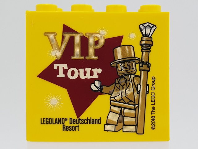 Brick 2 x 4 x 3 with VIP Tour LEGOLAND Deutschland Resort Pattern