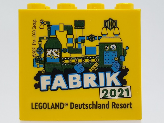glimt ufuldstændig chant Brick 2 x 4 x 3 with LEGOLAND Deutschland Resort FABRIK 2021 Pattern : Part  30144pb324 | BrickLink