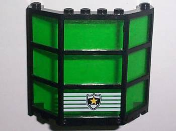 LEGO Window 1x2x2 Dark Green With Transparent Disc 1255 