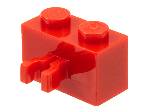 Pick your color 30237 Lego 1x2 Brick with Vertical Clip Qty 6 
