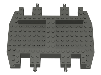 Lego dark gray Vehicle base with four wheels part 30295 30324 