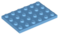25 PIECES LEGO 4 X 6 PLATES NEW-#3032-DARK BLUE 