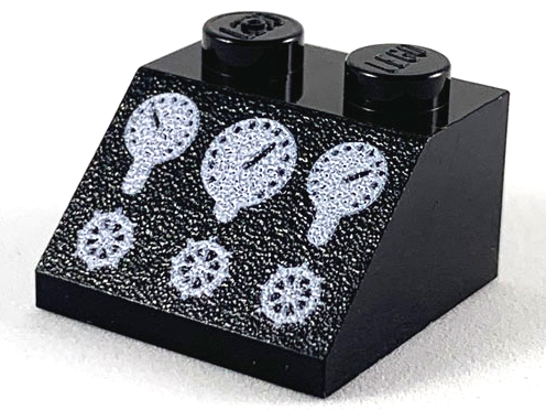 Slope 45 2 x 2 with 3 Gauges and 3 Knobs Pattern : Part Slope 45 2 x 2 with 3 Gauges and 3 Knobs Pattern : Part