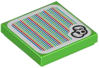Tile 2 x 2 with Super Mario Scanner Code Yoshi Eggs Pattern