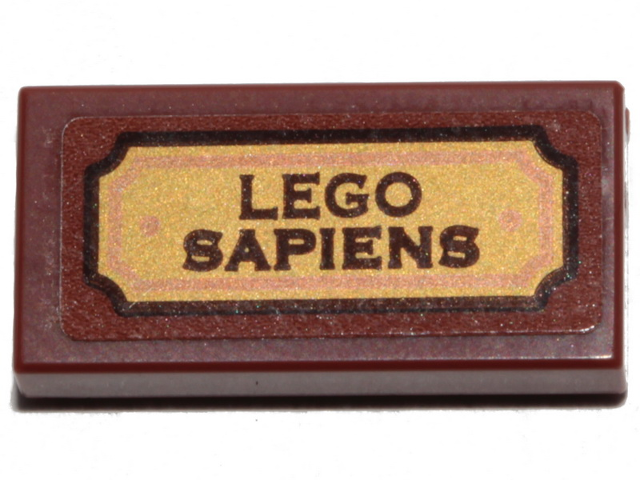 Tile 1 x 2 with LEGO SAPIENS Pattern Sticker Set 21320