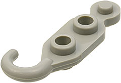 Light Gray 1 x Lego 3136  Hook Tow Hook with 2 Studs on Both Sides 