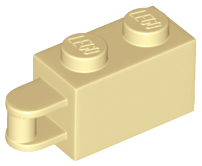 34816 LEGO Parts Brick Modified 1x2 w/  Handle LIGHT BLUISH GRAY 6 