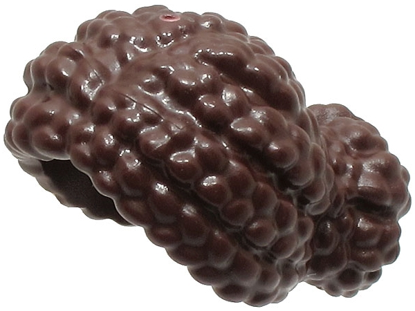 Plain short braided hair gathered into a knot bun at the back.