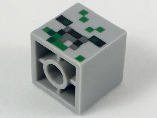 Bricklink Part pb02 Lego Minifigure Head Modified Small Cube With Black Dark Bluish Gray And Green Pixelated Pattern Minecraft Baby Zombie Pigman Head Minifigure Head Modified Bricklink Reference Catalog