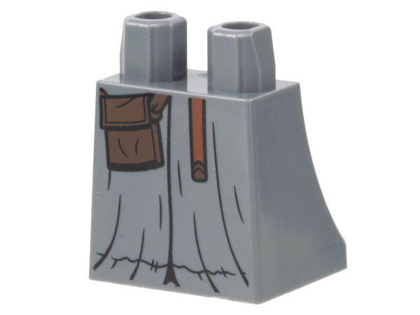 Lower Body, Skirt with Robe, Dark Brown Pouch, and Reddish