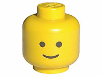 Set 6075 6080 7745 4554 Tete Personnage LEGO VINTAGE minifig head ref 3626ap01 