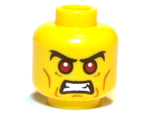Castle Pirates LEGO Minifigure Head Yellow ~1 included~ Angry Smirk City 