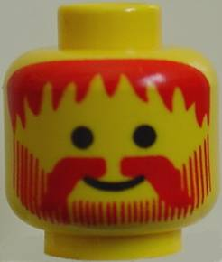Lego minifigure head ginger beard 
