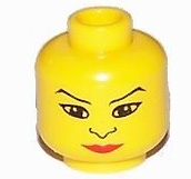 LEGO 1x Minifig Testa Head Donna Woman Bocca Aperta Sorriso 3626cpb2324 Nuovo 