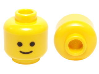NEW LEGO Yellow Minifigure Head Standard Grin Pattern Hollow Stud 9336