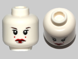 LEGO Eyelashes 2 Red Dots on Cheeks - Head Red Lips Minifig Queen Amidala 