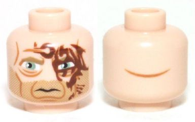 Minifig LEGO Obi-Wan / Rako Hardeen Head w/ Tribal Tattoo Stubble & Scars 