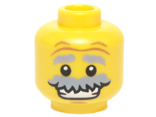 Details about   Lego New Yellow Minifigure Head Moustache Curly Long Stern Eyebrows Part 