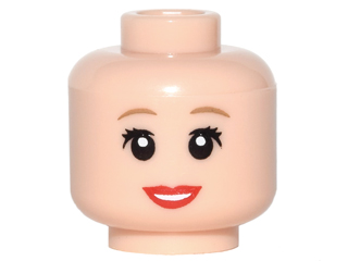 New Lego Lot 1 Minifigure Yellow Flesh HEAD Girl Smile  Long Lashes Female Pink 