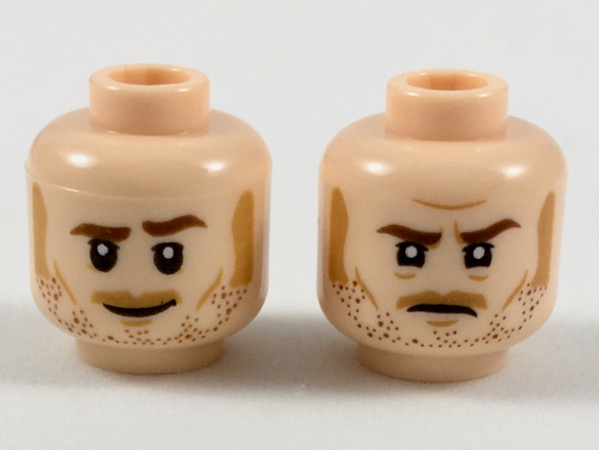 Pupils ☀️NEW Lego Minifigure Head mirk Stubble Beard and Moustache Sideburns 