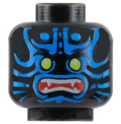 ランキングや新製品 Minifigure, Head Angry Markings, Blue Eyes, Lime with Alien ウイスキー