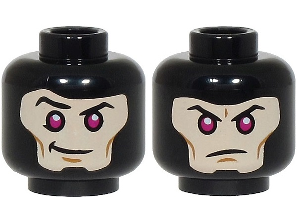 Minifigure, Head Dual Sided Balaclava over Light Nougat Face
