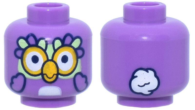 Minifigure, Head Alien Bird with Yellowish Green Face, Large