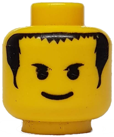 Minifigure, Head Male Smile, Black Eyebrows, Short Bangs and Minifigure, Head Male Smile, Black Eyebrows, Short Bangs and