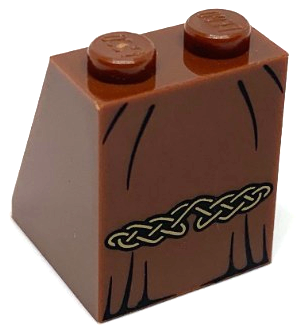 Lego New Dark Red Slope 65 2 x 2 x 2 with Bottom Tube with Layered Dress Skirt 