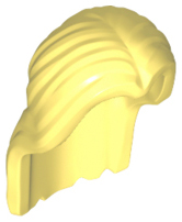 Plain long hair with wavy texture and a distinct center part.