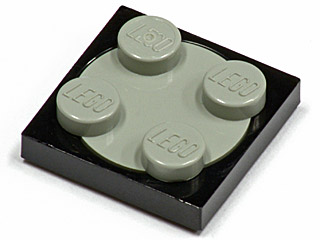 Lego Swivel Turntable 2x2 Stud 3 Prong Grey Round Spin Baseplate x 1 piece 