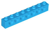 3 X Lego Technic 3702 Brick 1 x 8 with Holes Light Bluish Gray