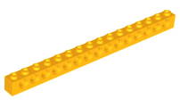 3 Hole Brick x 15 4 pin Lego Technic YELLOW Beams with holes 