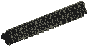 Axle 4 Threaded Black NEUF 1 X Lego 3705b Technic 